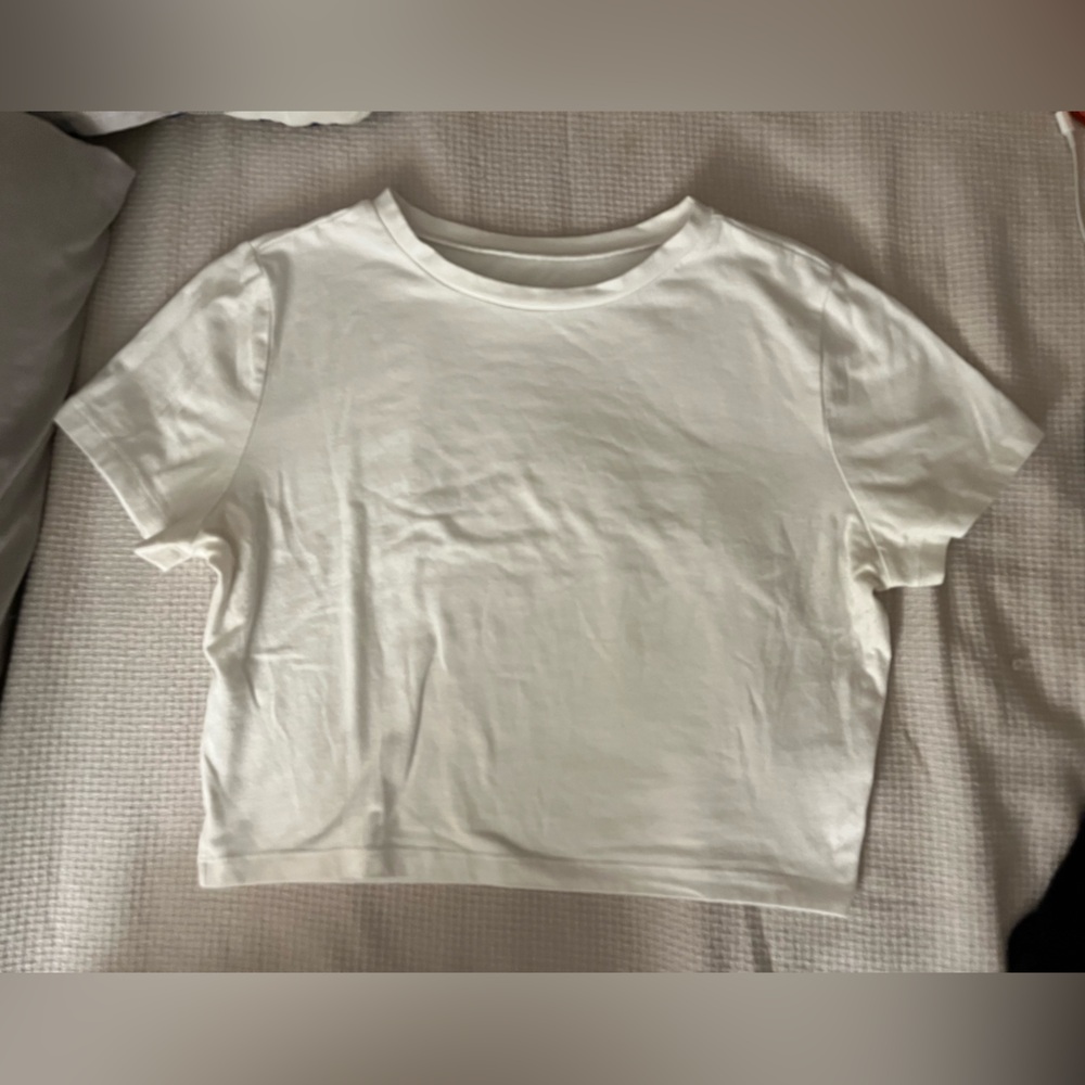 White sleeved crop top, wild fable, casual